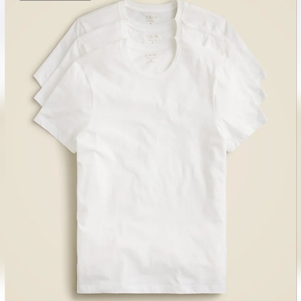 J. Crew 3-pack Crewneck Undershirts - white